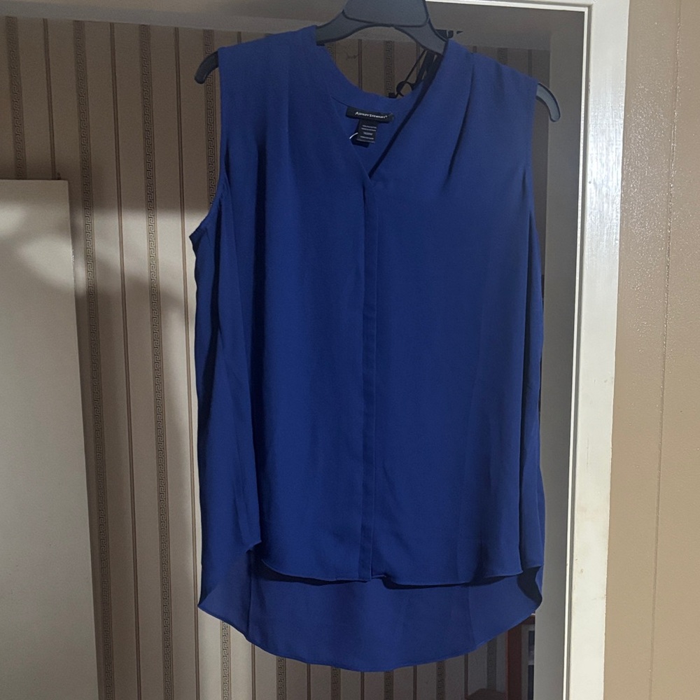 Ashley Stewart Royal Blue Sleeveless Blouse